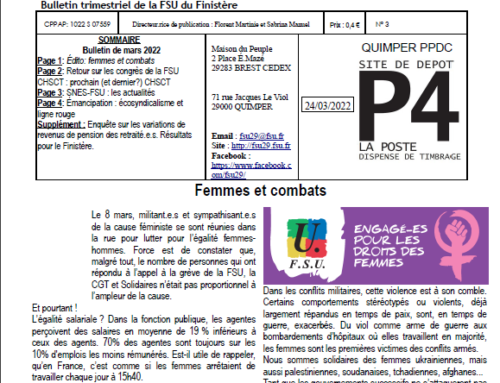 Bulletin n°3 – mars 2022