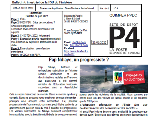 Bulletin n°4 – juin 2022