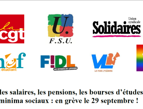 Pour les salaires, les pensions, les bourses d’études, les minima sociaux: en grève le 29 septembre!