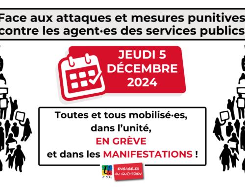 En grève le 5 décembre pour la Fonction Publique