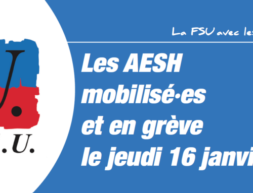 AESH: en grève le 16 janvier!