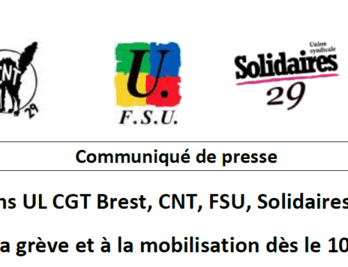 Le 10 septembre: en grève et en mobilisation!