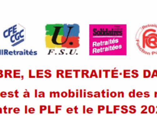Le 6 novembre, les retraité-es dans l’action!