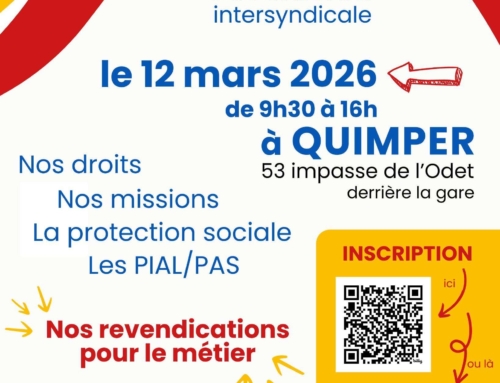 Stage intersyndical AESH: 12 mars 2026 à Quimper