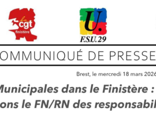 Municipales dans le Finistère : éloignons le FN/RN des responsabilités !